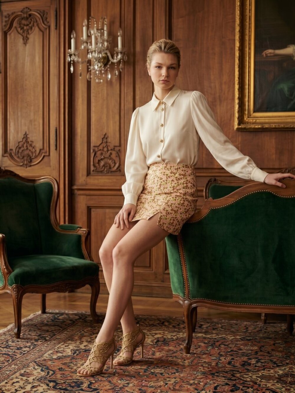 Mango Flowy Printed Skirt - Committed Collection: Falda 308 Lucy (L)